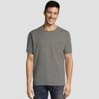 Hanes Men's Short Sleeve 1901 Garment Dyed Pocket T-shirt - Concrete