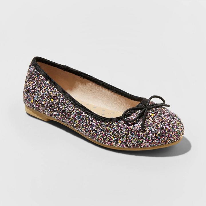 Girls' American Girl Lesley Ballet Flats - Cat & Jack Black