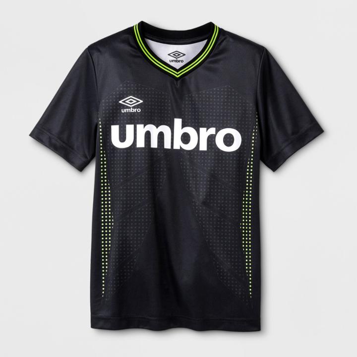 Umbro Boys' Sublimated Country Jersey Black Beauty/white