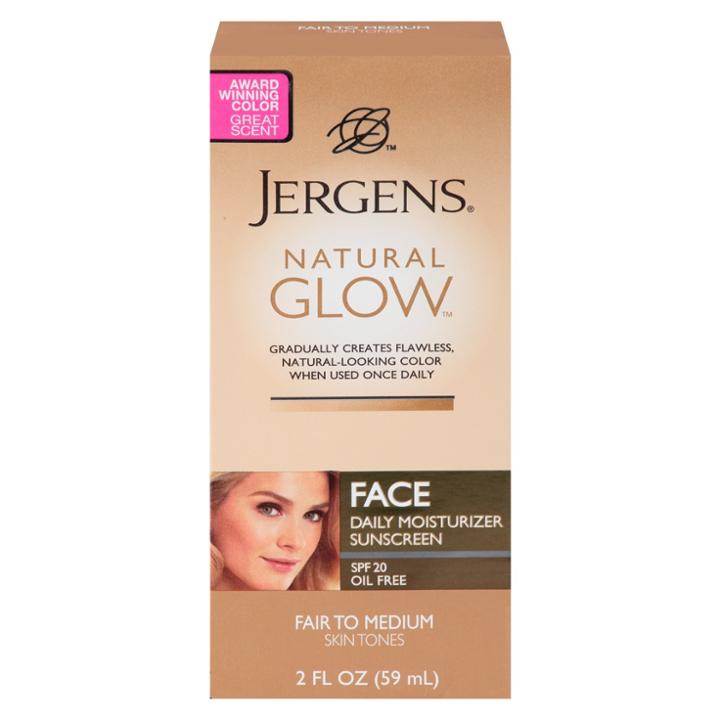 Jergens Natural Glow Face Moisturizer 2 Oz (fair/medium), Adult Unisex