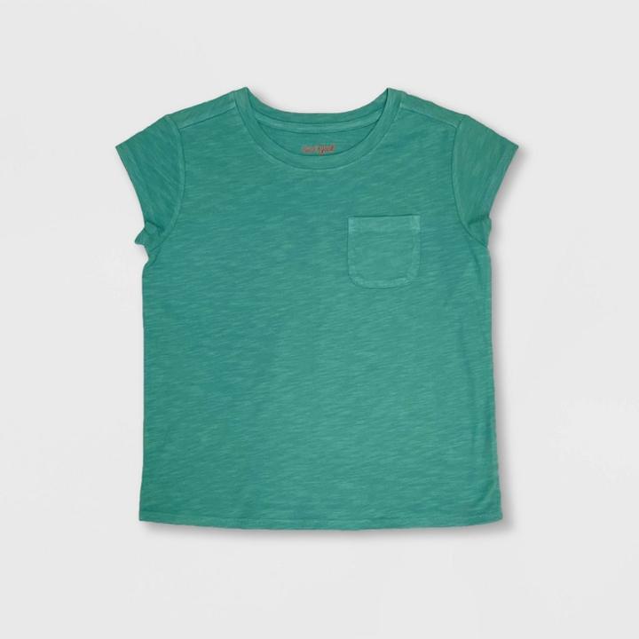 Girls' Boxy Pocket T-shirt - Cat & Jack Green