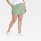 Women's Plus Size Fleece Lounge Shorts - Ava & Viv Green