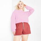 Women's Plus Size Cropped Sweatshirt - Wild Fable Lilac