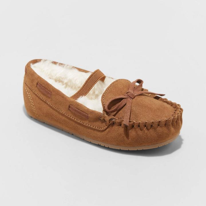 Toddler Girls' Celina Moccasin Slippers - Cat & Jack Chestnut