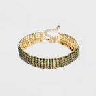 Rhinestone Tennis Bracelet - A New Day Emerald Green