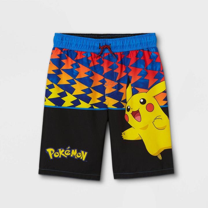 Boys' Pokemon Swim Trunks - Black
