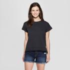 Women's Short Sleeve Crewneck Double Hem Relaxed T-shirt - Universal Thread Gray
