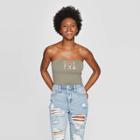 Women's Unity Graphic Tube Top - Mighty Fine (juniors') - Olive Green