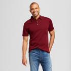 Men's Standard Fit Short Sleeve Elevated Ultra-soft Polo Shirt - Goodfellow & Co Berry Cobbler