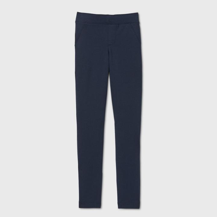 Girls' Stretch Uniform Ponte Jeggings - Cat & Jack Navy