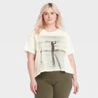 Grayson Threads Women's Plus Size Surfer Reel Photo Short Sleeve Graphic T-shirt - Off-white
