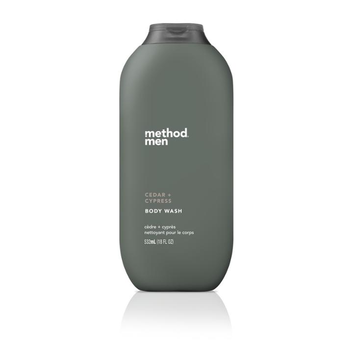 Method Men Body Wash Cedar And Cypress - 18 Fl Oz, Dark Green