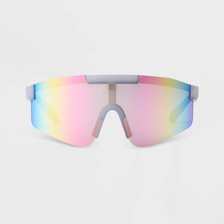 All In Motion Women's Rubberized Plastic Shield Sunglasses - All In
