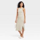 Women's Sleeveless Ribbed Dress - A New Day Gray