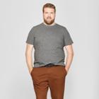 Men's Big & Tall Pinstripe Standard Fit Short Sleeve T-shirt - Goodfellow & Co Railroad Gray