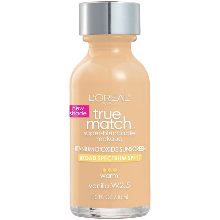 L'oreal Paris True Match Super-blendable Makeup Titanium Dioxide Sunscreen Vanilla W2.5 - 1 Fl Oz,