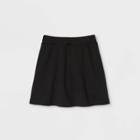 Girls' Pull-on Uniform Knit Skater Skorts - Cat & Jack Black