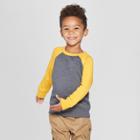 Toddler Boys' Fleece Crew Raglan Sleeve Sweatshirt - Cat & Jack Black
