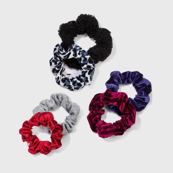 Girls' 6pk Leopard Solid Hair Elastic - Art Class