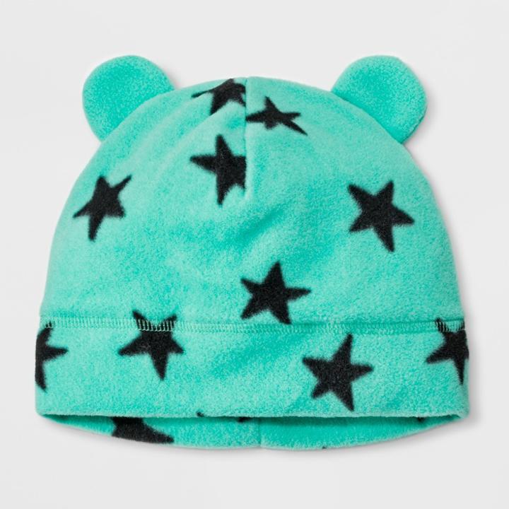 Girls' Star Fleece Beanie - Cat & Jack Turquoise