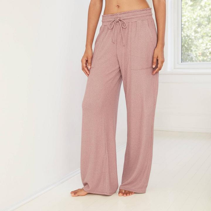 Women's Perfectly Cozy Wide Leg Lounge Pants - Stars Above Clay