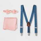 Boys' Dot Tie And Suspender Set - Cat & Jack Peach, Boy's, Size: One Size, Orange Blue