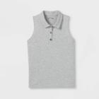 Girls' Henley Tank Top - Art Class Heather Gray