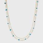 Sugarfix By Baublebar Evil Eye Layered Necklace - Turquoise