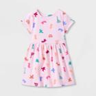 Toddler Girls' Printed Short Sleeve Dress - Cat & Jack