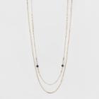 Target Channels Double Long Necklace - A New Day Blue/gold