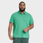 Men's Big & Tall Micro Striped Polo Shirt - All In Motion Green