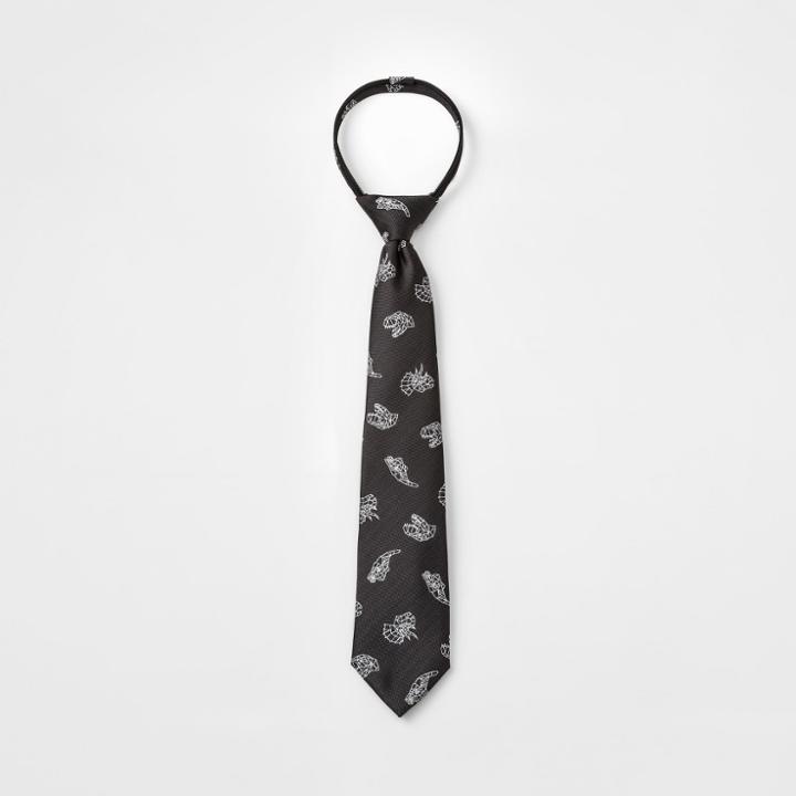 Boys' Dino Print Zip-up Necktie - Cat & Jack Black
