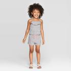 Toddler Girls' Solid Romper - Cat & Jack Gray