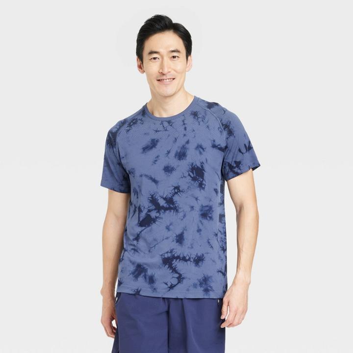 Men's Short Sleeve Seamless T-shirt - All In Motion Blue