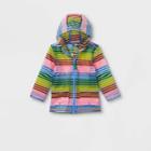 Toddler Girls' Striped Rain Jacket - Cat & Jack