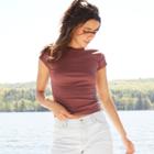 Women's Plus Size Short Sleeve T-shirt - Wild Fable Cinnamon