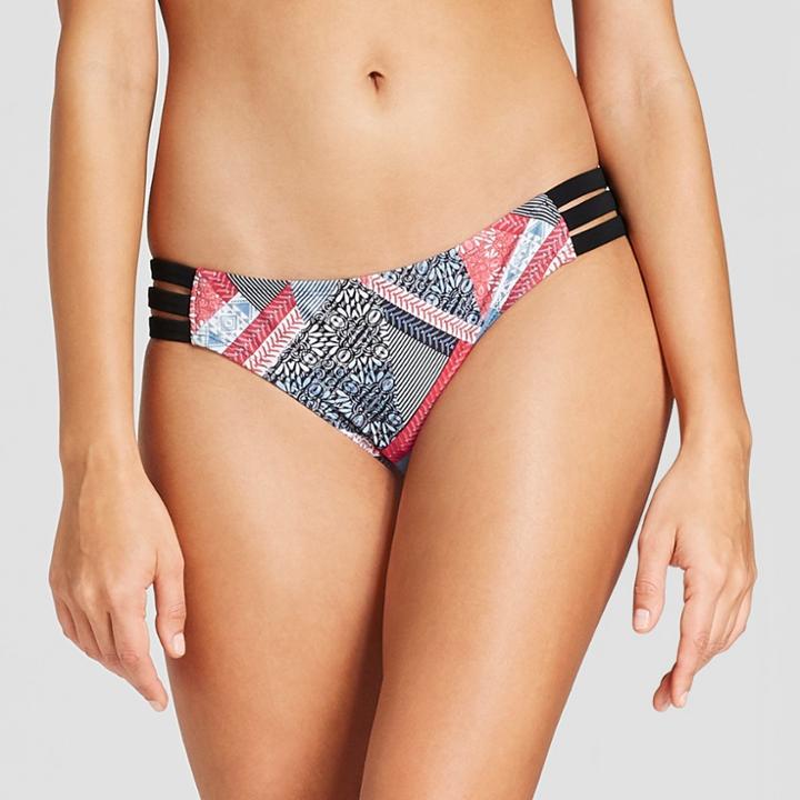 Women's Strappy Cheeky Bikini Bottom - Mossimo Red