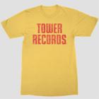 New World Sales Men's Short Sleeve Tower Records Crew T-shirt - Yellow