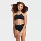Girls' Bandeau Bralette Swimsuit Top - Art Class Black