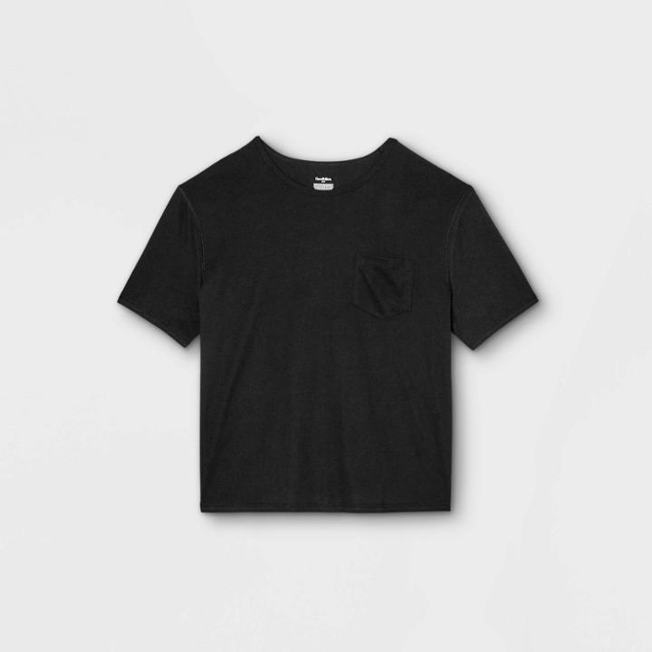 Men's Tall Adaptive Loose Fit Short Sleeve Crewneck T-shirt - Goodfellow & Co Black