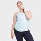Women's Plus Size Racerback Essential Tank Top - All In Motion Light Blue 1x, Women's,