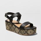 Women's Dv Brynn Quarter Strap Woven Flatform Sandals - Black