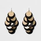 Coins And Discs Earrings - A New Day Gold/black