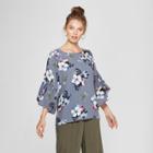 Women's Angel Short Sleeve Wrap Top - Notations - Pink