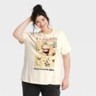 Smokey Bear Women's Plus Size Smokey Short Sleeve Graphic T-shirt - Ivory Floral