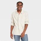 Men's Standard Fit Knit Chore Shirt Jacket - Goodfellow & Co Beige