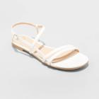 Women's Kaia Strappy Sandals - A New Day White