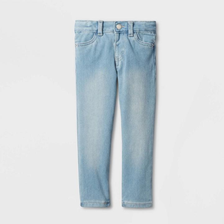 Toddler Girls' Mid-rise Denim Jeggings - Cat & Jack