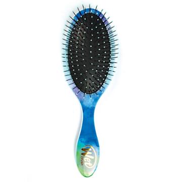 Wet Brush Watercolor Quote Hair Brush - Make It Happen, Blue
