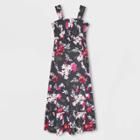 Sleeveless Smock Maternity Dress - Isabel Maternity By Ingrid & Isabel Black Floral Print